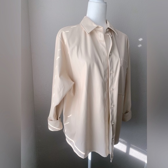 Cream Button-Up Coat - Picture 2 of 5